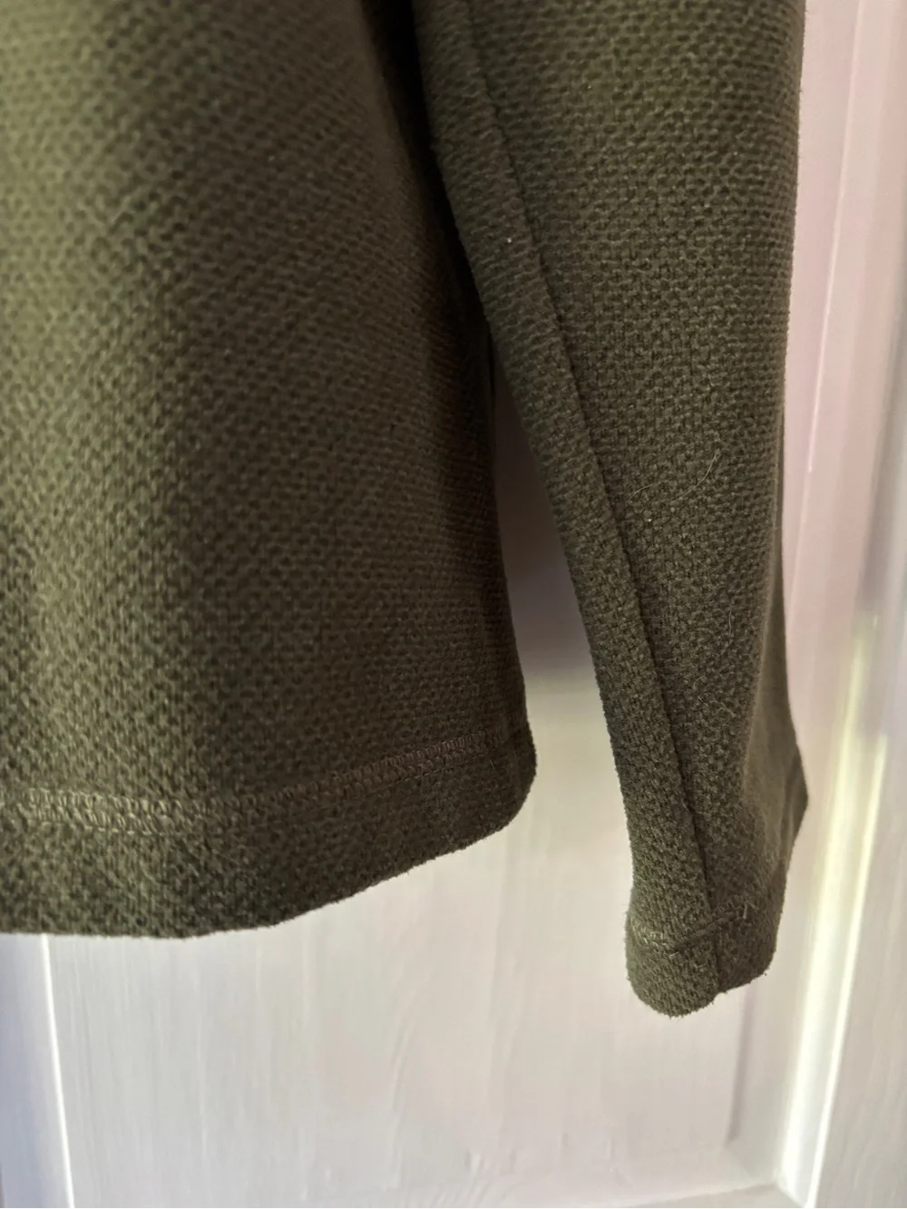 The North Face Men's Olive Green Texture Cap Rock Quarter-Zip Jacket Size XL